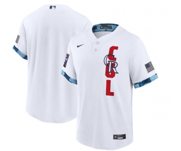 Men's Colorado Rockies Blank 2021 White All-Star Cool Base Stitched MLB Jersey