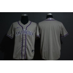 Men's Colorado Rockies Blank Gray Stitched MLB Cool Base Nike Jersey