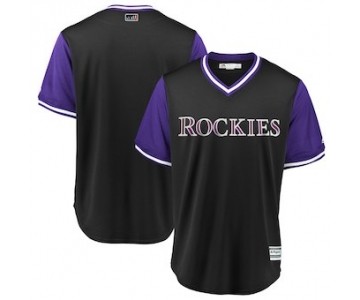 Men's Colorado Rockies Blank Majestic Black 2018 Players' Weekend Team Jersey