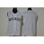 Men's Colorado Rockies Blank White 2020 Cool and Refreshing Sleeveless Fan Stitched MLB Nike Jersey