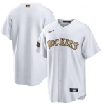 Men's Colorado Rockies Blank White 2022 All-Star Cool Base Stitched Baseball Jersey