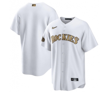 Men's Colorado Rockies Blank White 2022 All-Star Cool Base Stitched Baseball Jersey