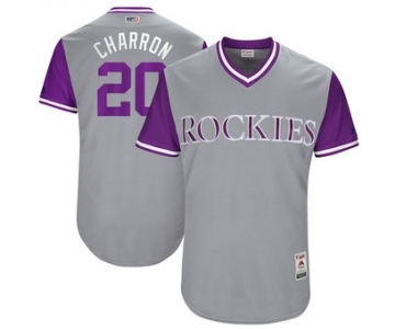 Men's Colorado Rockies Ian Desmond Charron Majestic Gray 2017 Players Weekend Authentic Jersey