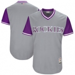 Men's Colorado Rockies Majestic Gray 2017 Players Weekend Authentic Team Jersey