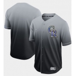 Rockies Blank Black Fade Authentic Stitched Baseball Jersey