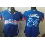 Detroit Tigers #24 Miguel Cabrera 2013 All-Star Blue Womens Jersey