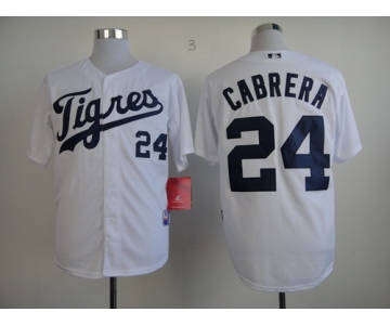 Detroit Tigers #24 Miguel Cabrera 2013 White Jersey