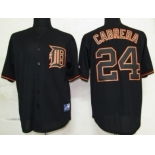 Detroit Tigers #24 Miguel Cabrera Black Fashion Jersey
