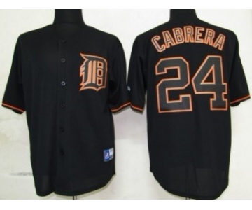 Detroit Tigers #24 Miguel Cabrera Black Fashion Jersey