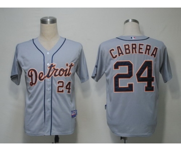 Detroit Tigers #24 Miguel Cabrera Gray Jersey