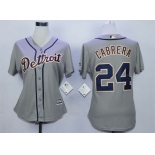 Detroit Tigers #24 Miguel Cabrera Grey Women New Cool Base Jersey