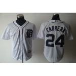 Detroit Tigers #24 Miguel Cabrera White Jersey
