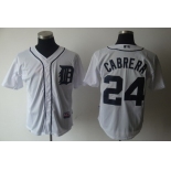 Detroit Tigers #24 Miguel Cabrera White Jersey