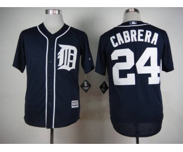 Men's Detroit Tigers #24 Miguel Cabrera 2015 Navy Blue Jersey