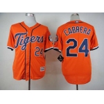 Men's Detroit Tigers #24 Miguel Cabrera 2015 Orange Jersey