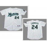 Men's Florida Marlins #24 MIGUEL CABRERA 2005 Home Majestic Throwback Baseball Jersey