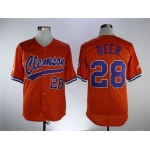 Clemson Tigers #28 Seth Beer Orange College Baseball Jersey