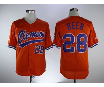 Clemson Tigers #28 Seth Beer Orange College Baseball Jersey