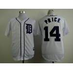 Detroit Tigers #14 David Price White Jersey