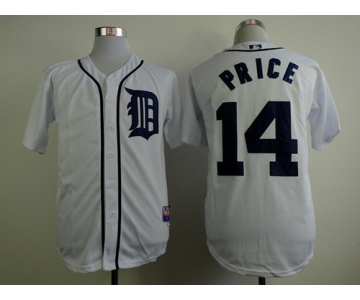 Detroit Tigers #14 David Price White Jersey