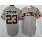 Detroit Tigers #23 Kirk Gibson 1984 Gray Throwback Jersey