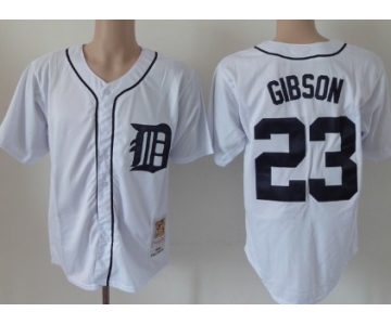 Detroit Tigers #23 Kirk Gibson 1984 White Throwback Jersey