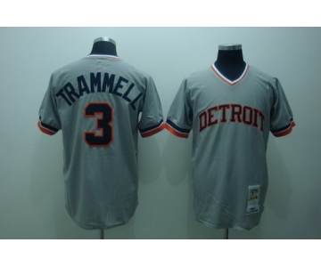 Detroit Tigers #3 Allan Trammell 1984 Gray Throwback Jersey