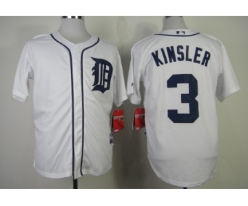 Detroit Tigers #3 Ian Kinsler White Jersey