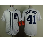 Detroit Tigers #41 Victor Martinez White Jersey