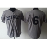 Detroit Tigers #6 Al Kaline 1968 Gray Wool Throwback Jersey