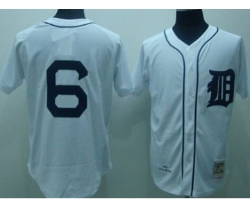 Detroit Tigers #6 Al Kaline 1968 White Throwback Jersey