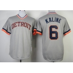 Detroit Tigers #6 Al Kaline 1984 Gray Pullover Throwback Jersey