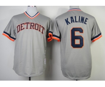 Detroit Tigers #6 Al Kaline 1984 Gray Pullover Throwback Jersey
