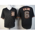 Detroit Tigers #6 Al Kaline Black Fashion Jersey