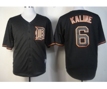 Detroit Tigers #6 Al Kaline Black Fashion Jersey