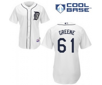 Detroit Tigers #61 Shane Greene White Jersey