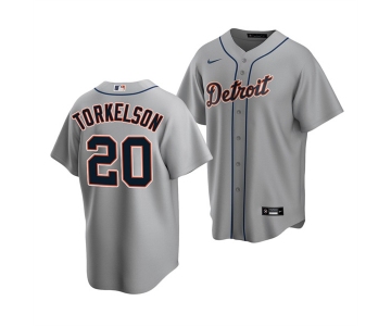 Men's Detroit Tigers #20 Spencer Torkelson Grey Cool Base Stitched Jersey