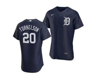 Men's Detroit Tigers #20 Spencer Torkelson Navy Flex Base Stitched Jersey