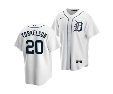 Men's Detroit Tigers #20 Spencer Torkelson White Cool Base Stitched Jersey