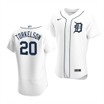 Men's Detroit Tigers #20 Spencer Torkelson White Flex Base Stitched Jersey