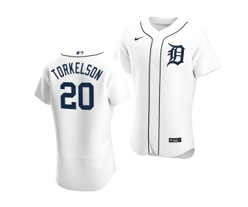 Men's Detroit Tigers #20 Spencer Torkelson White Flex Base Stitched Jersey