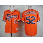 Men's Detroit Tigers #52 Yoenis Cespedes 2015 Orange Jersey