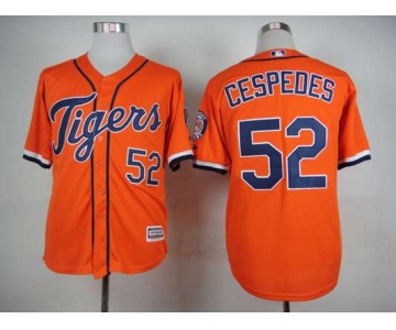 Men's Detroit Tigers #52 Yoenis Cespedes 2015 Orange Jersey