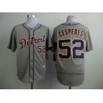 Men's Detroit Tigers #52 Yoenis Cespedes Gray Jersey