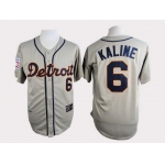 Men's Detroit Tigers #6 Al Kaline 1968 Gray Majestic Throwback Jersey