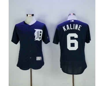 Men's Detroit Tigers #6 Al Kaline Retired Navy Blue 2016 Flexbase Majestic Baseball Jersey