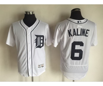 Men's Detroit Tigers #6 Al Kaline Retired White 2016 Flexbase Majestic Baseball Jersey