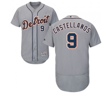 Men's Detroit Tigers #9 Nick Castellanos Grey Flexbase Authentic Collection Stitched MLB Jersey