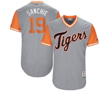 Men's Detroit Tigers Anibal Sanchez Sanchie Majestic Gray 2017 Players Weekend Authentic Jersey