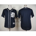 Men's Detroit Tigers Blank 2015 Navy Blue Jersey